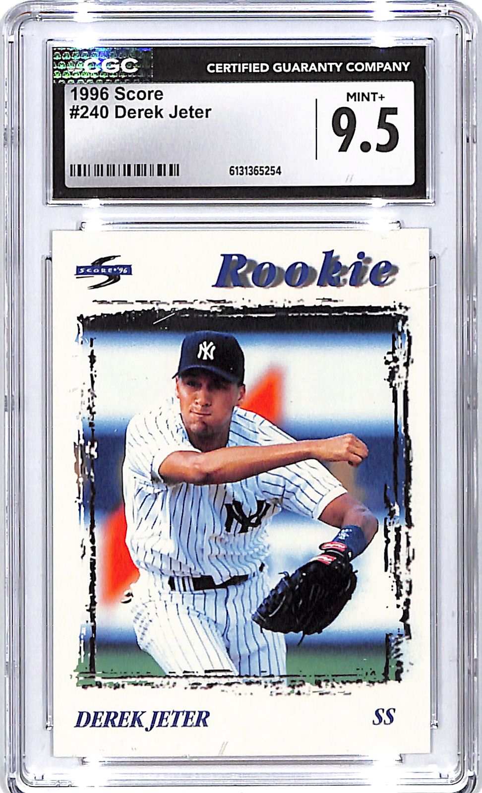 1996 Score Derek Jeter Rookie RC #240 CGC 9.5 Yankees