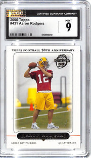 2005 Topps Aaron Rodgers Rookie RC #431 CGC 9 Packers
