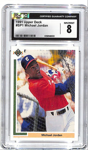 1991 Upper Deck Michael Jordan SP1 Rookie RC CGC 8 White Sox