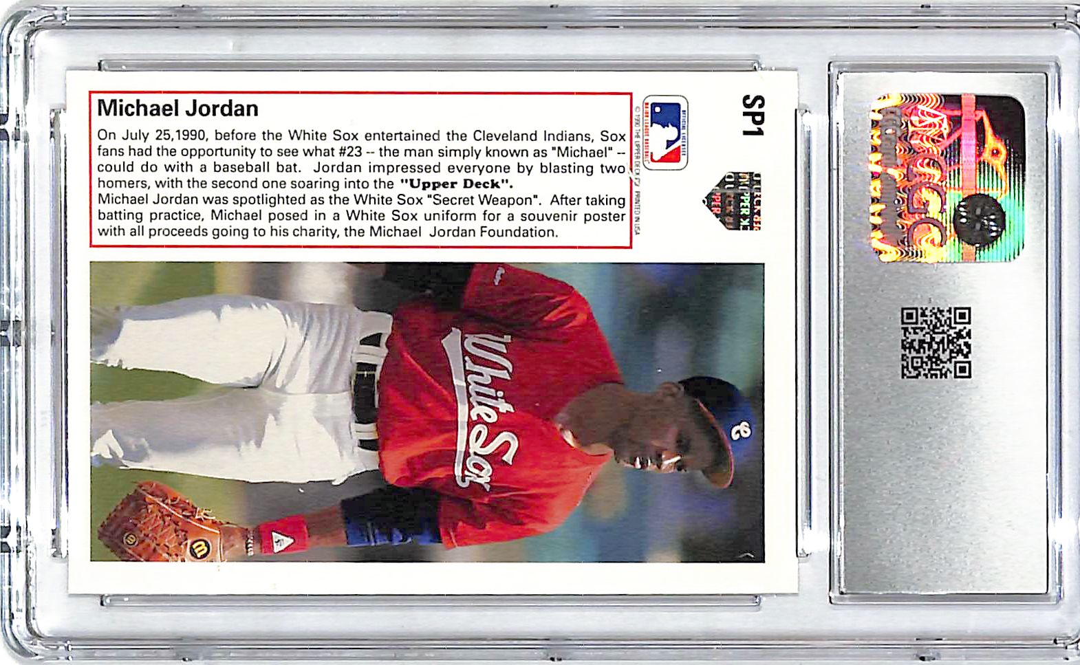 1991 Upper Deck Michael Jordan SP1 Rookie RC CGC 7 White Sox
