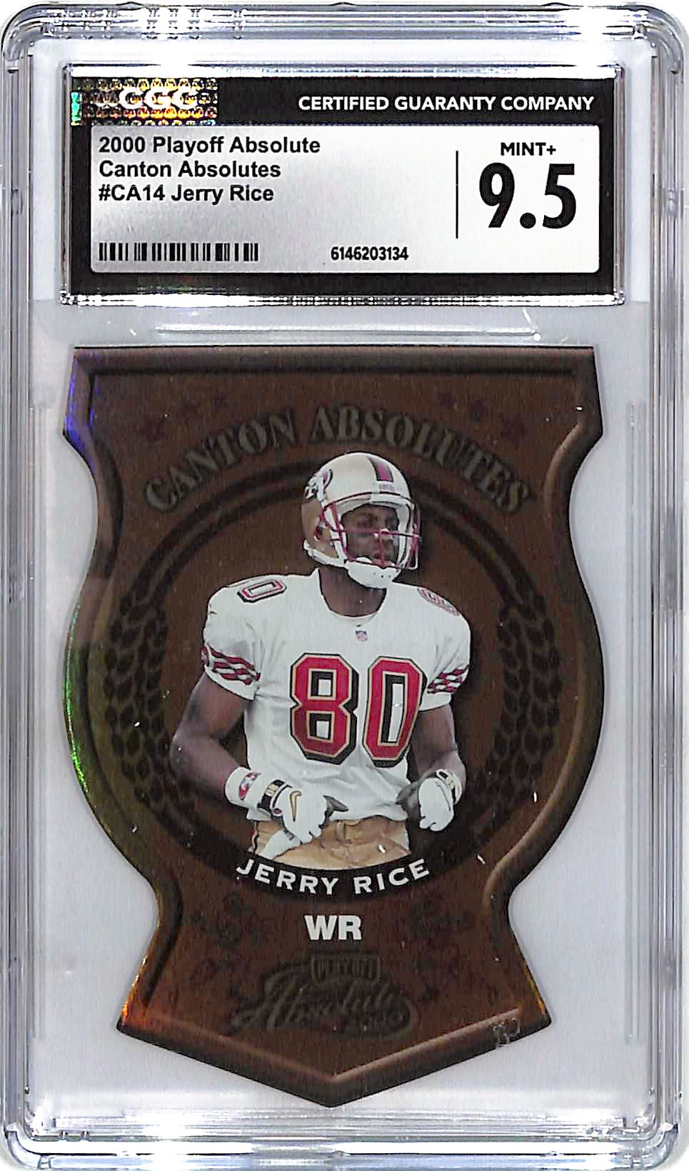 2000 Playoff Absolute Jerry Rice Canton Absolutes CGC 9.5 Cardinals