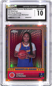 2024 Topps Chrome Mcdonald's All American Sarah Strong Logo Refractor CGC 10 Rookie RC