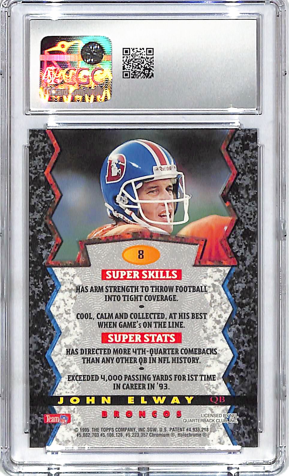 1994 Stadium Club John Elway Bowmans Best Refractor CGC 8.5 Broncos