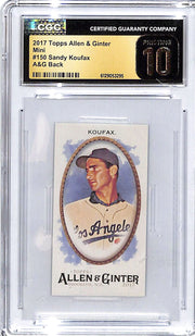 2017 Topps Allen and Ginter Sandy Koufax Mini A&G Back CGC 10 Pristine Dodgers