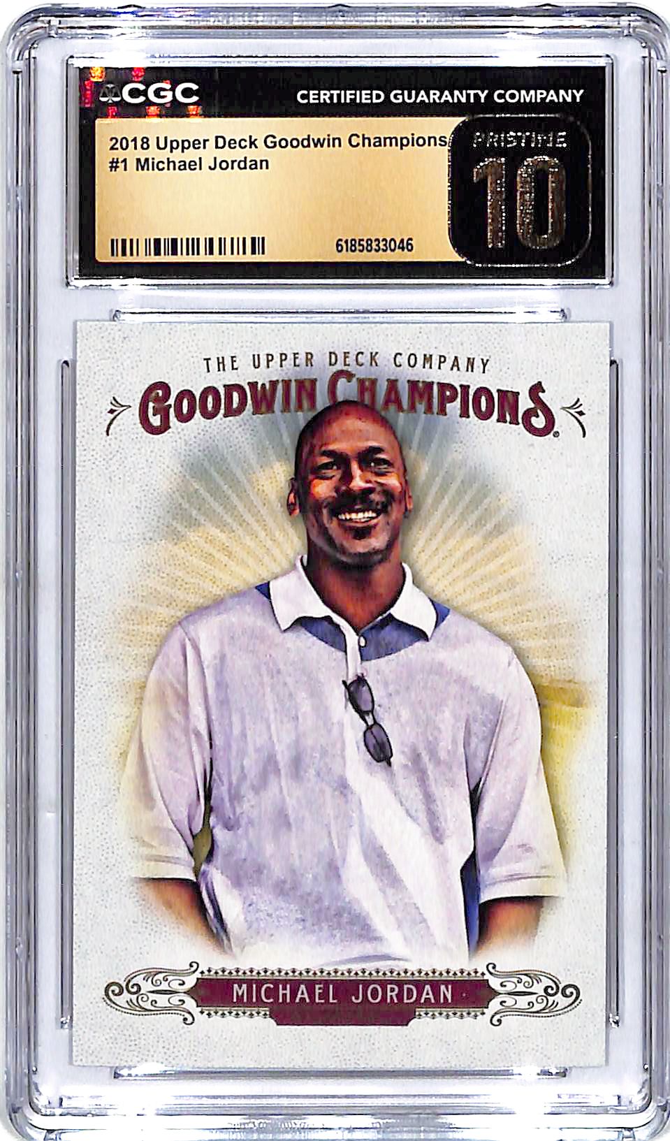 2016 Upper Deck Goodwin Champions Michael Jordan #1 CGC 10 Pristine Bulls