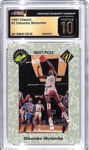 1991 Classics Dikembe Mutombo #3 CGC 10 Pristine