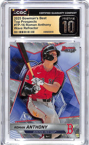 2025 Bowmans Best Roman Anthony Top Prospect Rookie RC Wave Refractor CGC 10 Pristine Red Sox