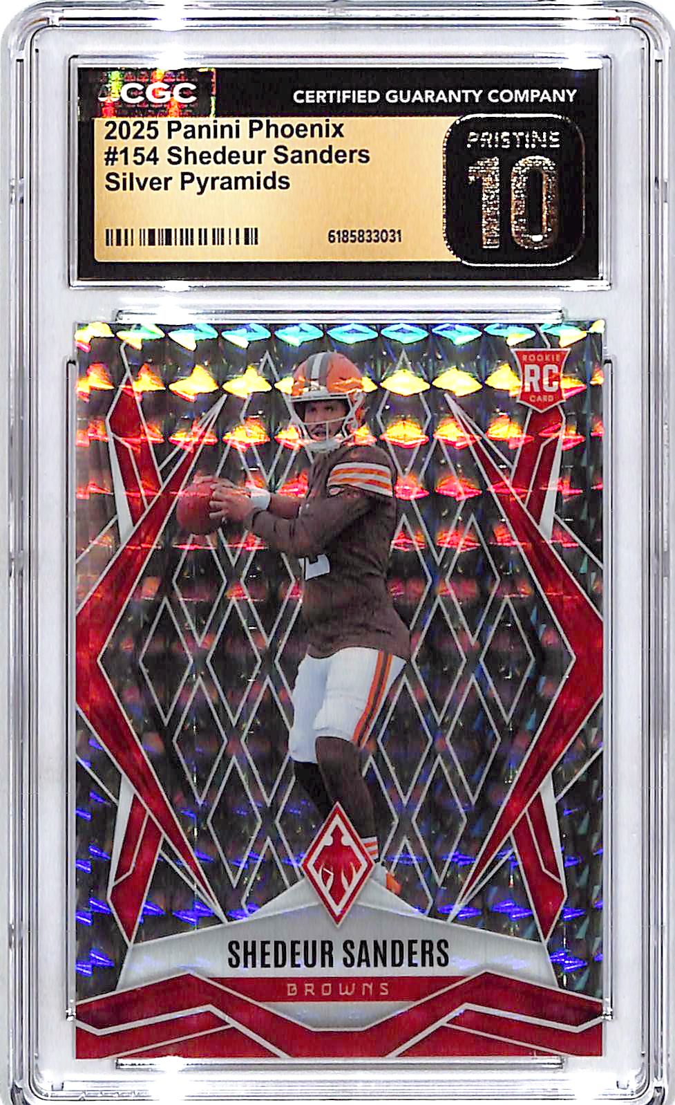 2025 Phoenix Shedeur Sanders Rookie RC Silver Pyramids CGC 10 Pristine Browns
