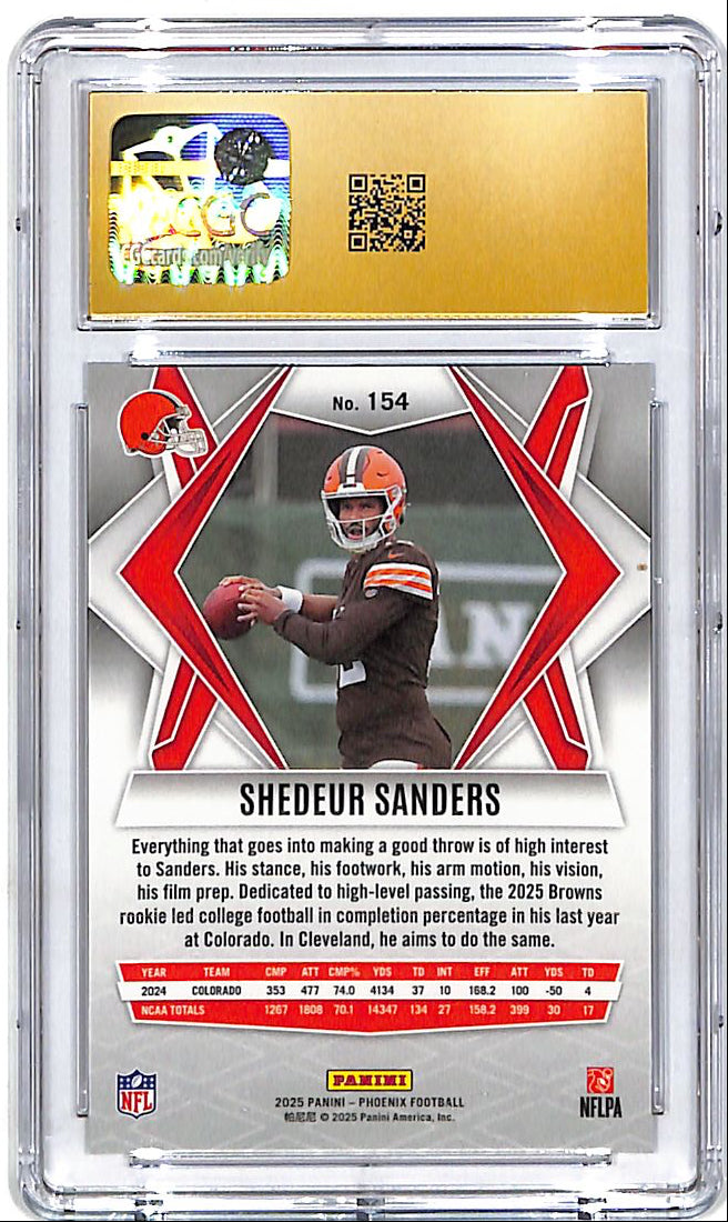 2025 Phoenix Shedeur Sanders Rookie RC Silver Pyramids CGC 10 Pristine Browns