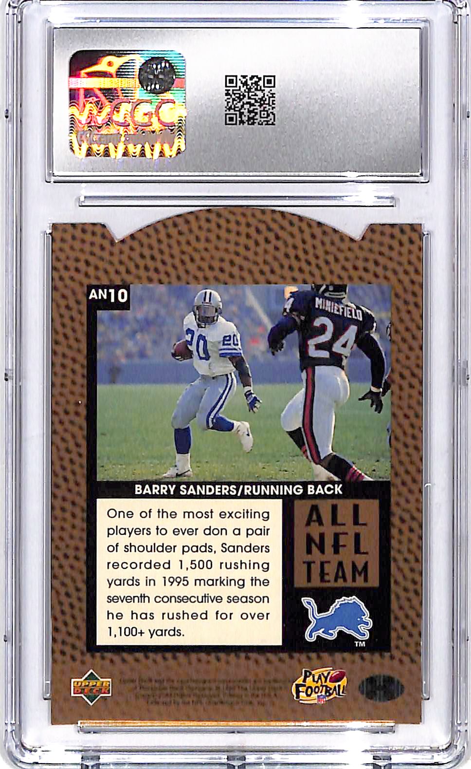 1996 Upper Deck Silver Collection Barry Sanders All NFL Team CGC 9 Patriots