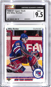 1990-91 Upper Deck Mike Richter #32 Rookie RC CGC 9.5 Rangers
