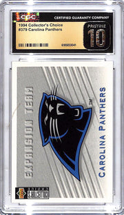 1994 Collectors Choice Carolina Panthers Logo #379 CGC 10 Pristine
