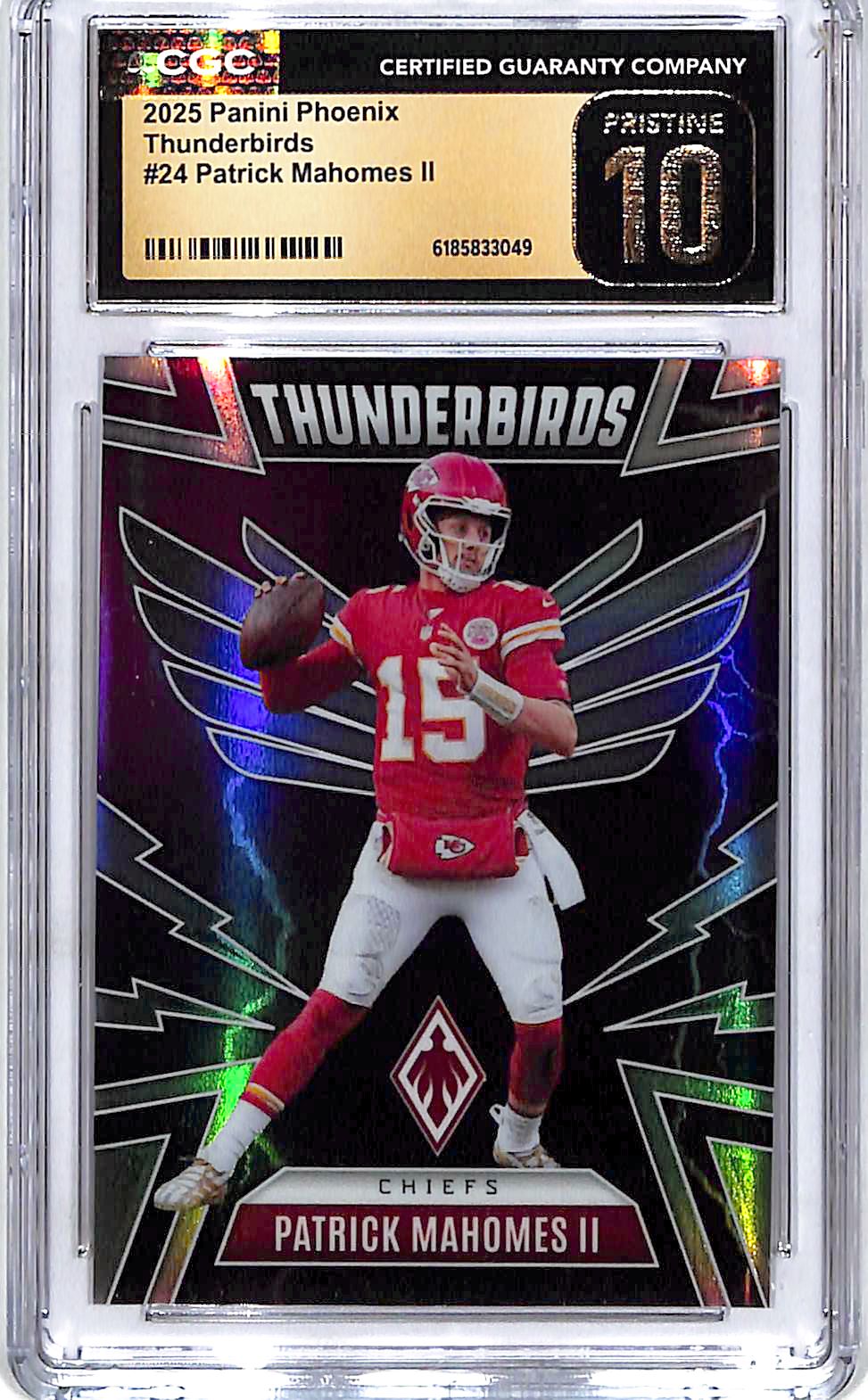 2025 Phoenix Patrick Mahomes Thunderbirds #24 CGC 10 Pristine Chiefs