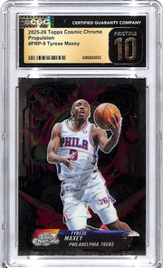2025-26 Topps Chrome Cosmic Tyrese Maxey Propulsion CGC 10 Pristine 76ers
