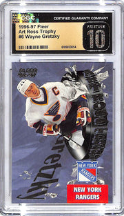 1996-97 Fleer Wayne Gretzky Art Ross Trophy #6 CGC 10 Pristine Rangers