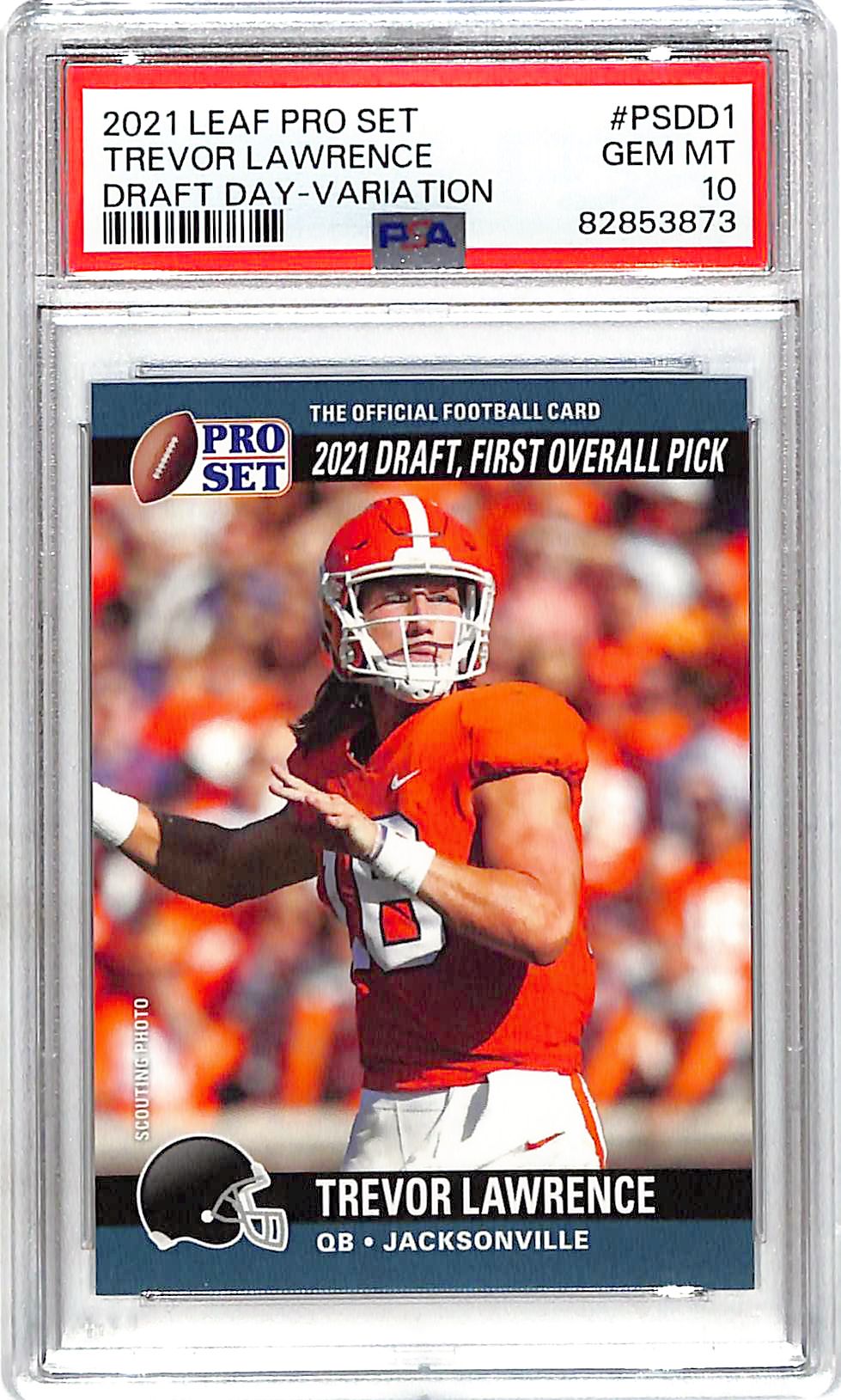 2021 Leaf Pro Set Trevor Lawrence Draft Day Variation Rookie RC PSA 10 Jaguars