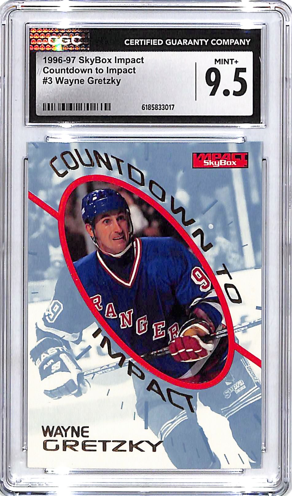 1996-97 SkyBox Impact Wayne Gretzky Countdown to Impact #3 CGC 9.5 Rangers