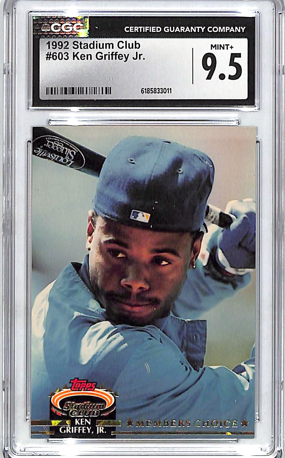1992 Stadium Club Ken Griffey Jr Members Choice #603 CGC 9.5 Mariners