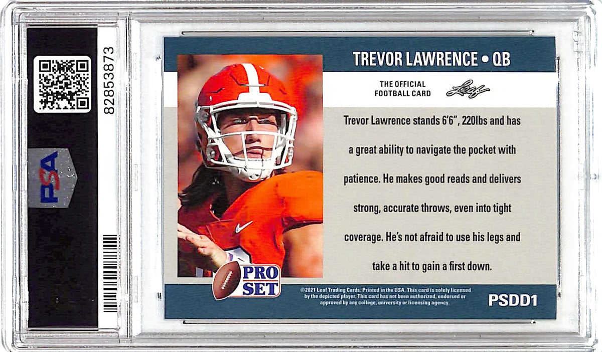 2021 Leaf Pro Set Trevor Lawrence Draft Day Variation Rookie RC PSA 10 Jaguars