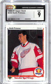 1990-91 Upper Deck Keith Primeau Rookie RC #354 CGC 9 Red Wings