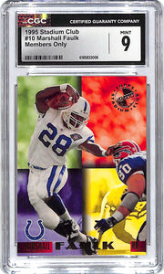 1995 Stadium Club Marshall Faulk Members Only #10 CGC 9 Colts