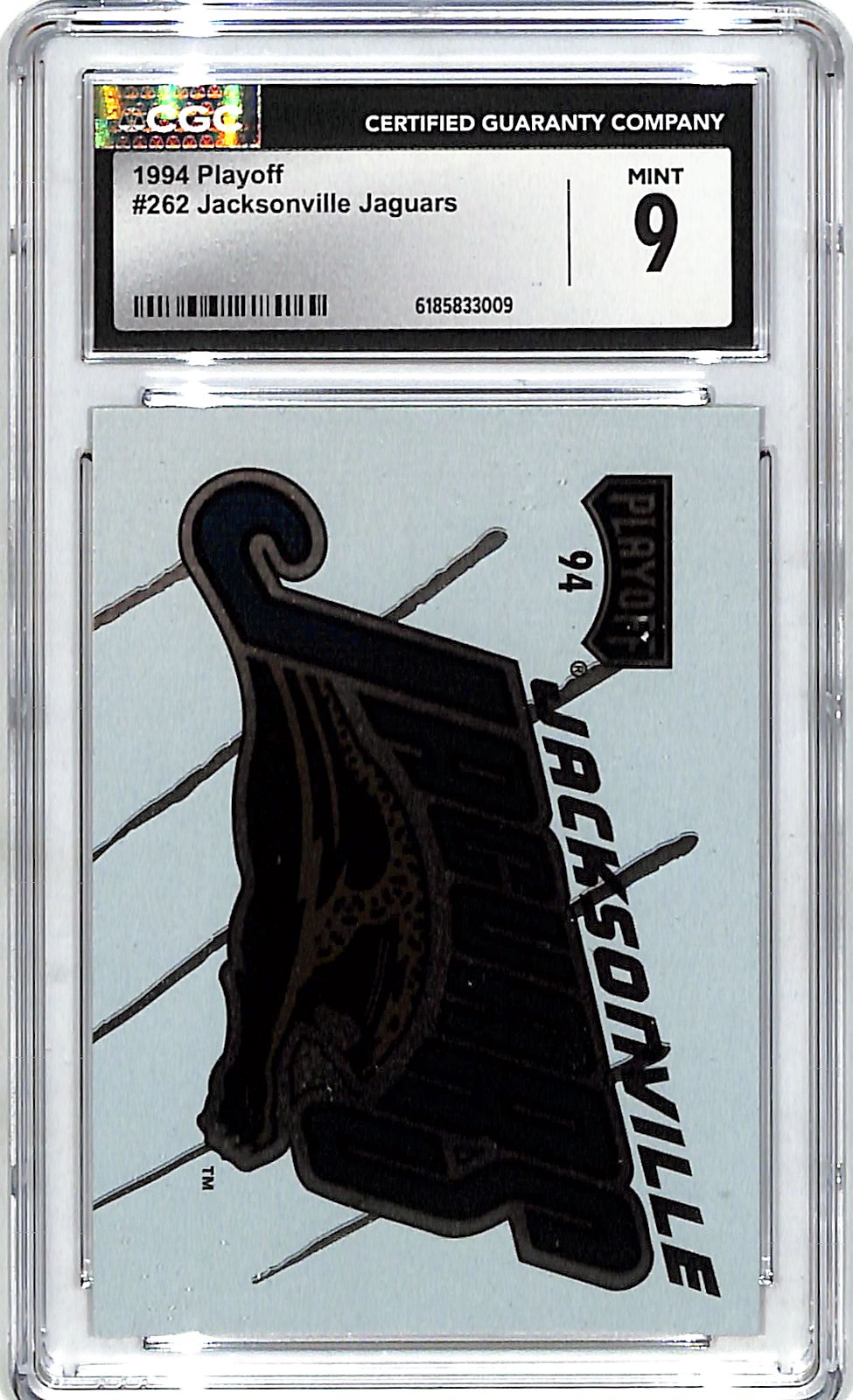 1994 Playoff Jacksonville Jaguars Team Logo #262 CGC 9