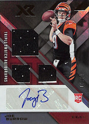 2020 XR Joe Burrow Auto Autograph Rookie RC Patch Jersey /30 Bengals