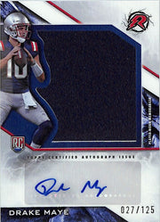 2024 Topps Resurgence Drake Maye Auto Autograph Rookie RC Patch Jersey /125 Patriots