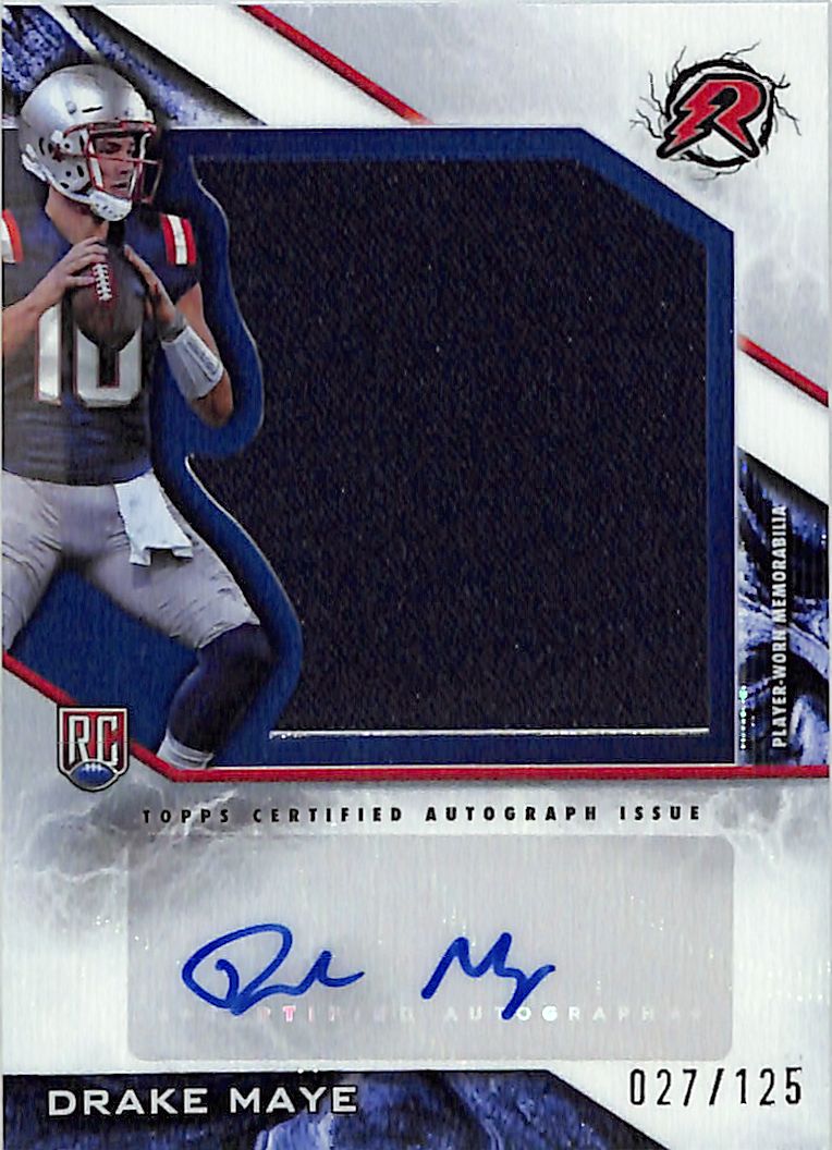 2024 Topps Resurgence Drake Maye Auto Autograph Rookie RC Patch Jersey /125 Patriots