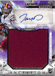 2024 Topps Inception Jayden Daniels Auto Autograph Rookie RC Patch Jersey Purple /125 Commanders