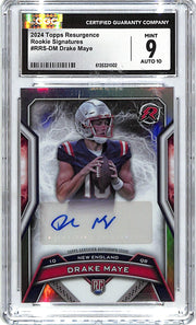 2024 Topps Resurgence Drake Maye Auto Autograph Rookie RC CGC 9 Patriots