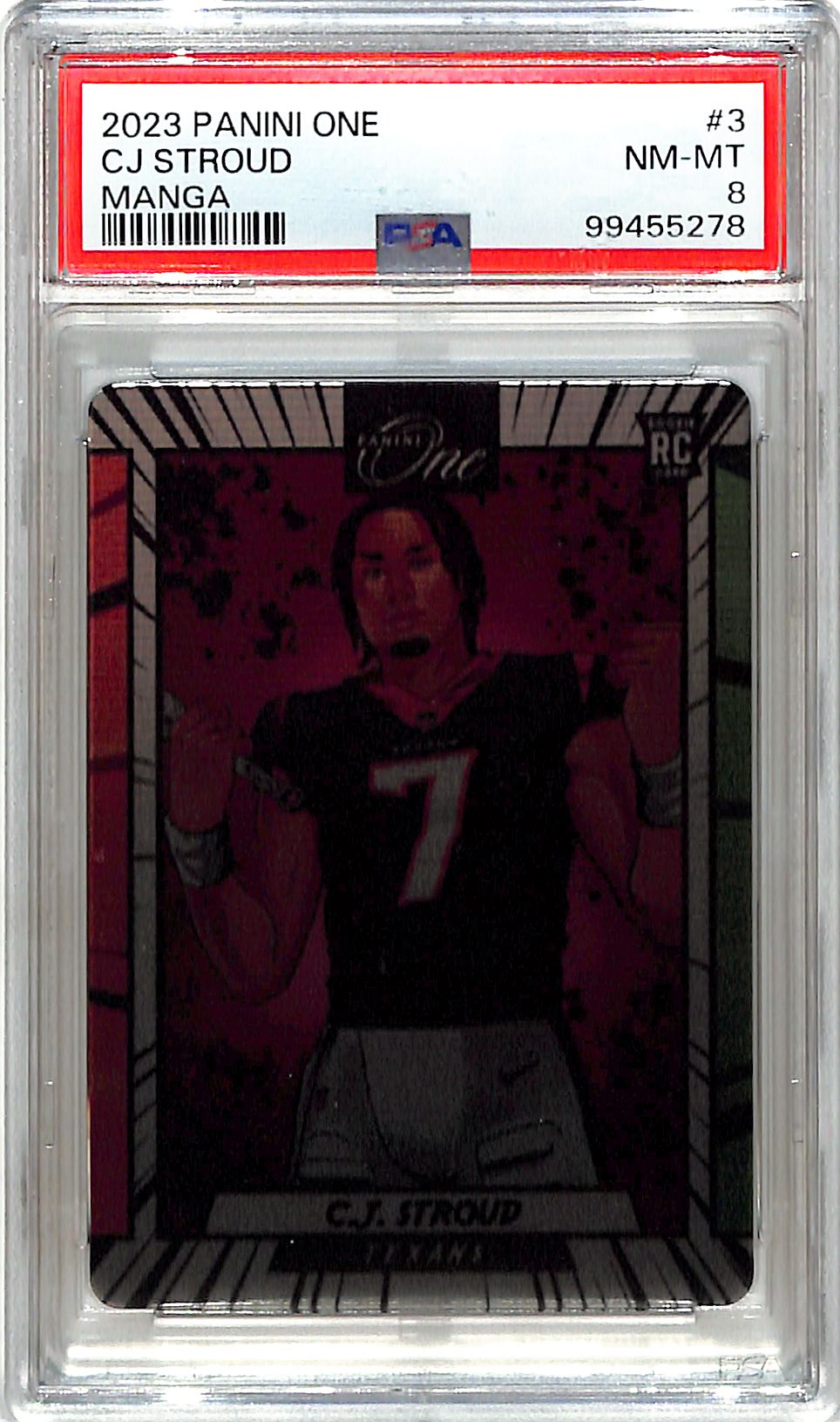 2023 Panini One CJ Stroud Manga Rookie RC #3 PSA 8 Texans