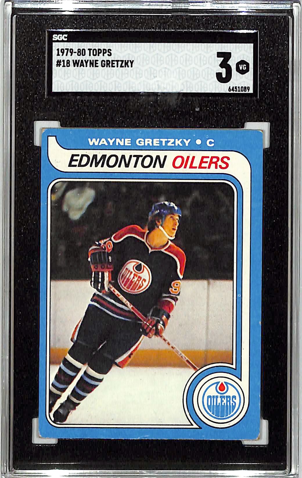 1979-80 Topps Wayne Gretzky Rookie RC #18 SGC 3 Oilers