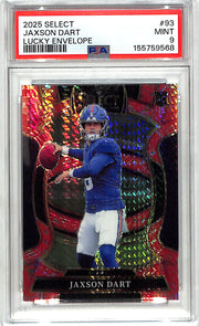 2025 Select Jaxson Dart Rookie RC Lucky Envelope /8 PSA 9 Giants