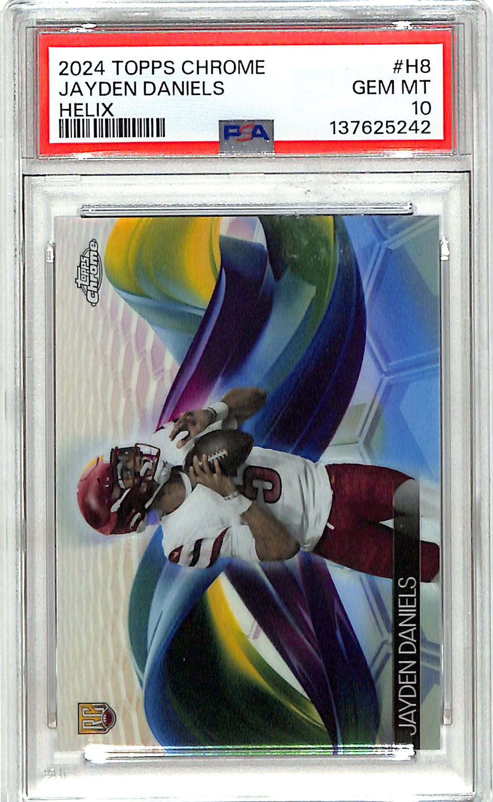 2024 Topps Chrome Jayden Daniels Helix Rookie RC PSA 10 Commanders