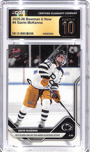 2025-26 Bowman U Now Gavin McKenna Rookie RC #4 CGC 10 Pristine Penn State