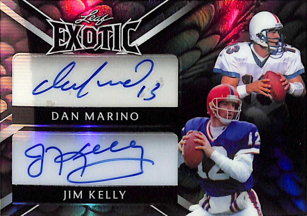 2023 Leaf Exotic Dan Marino Jim Kelly Auto Autograph 1/1