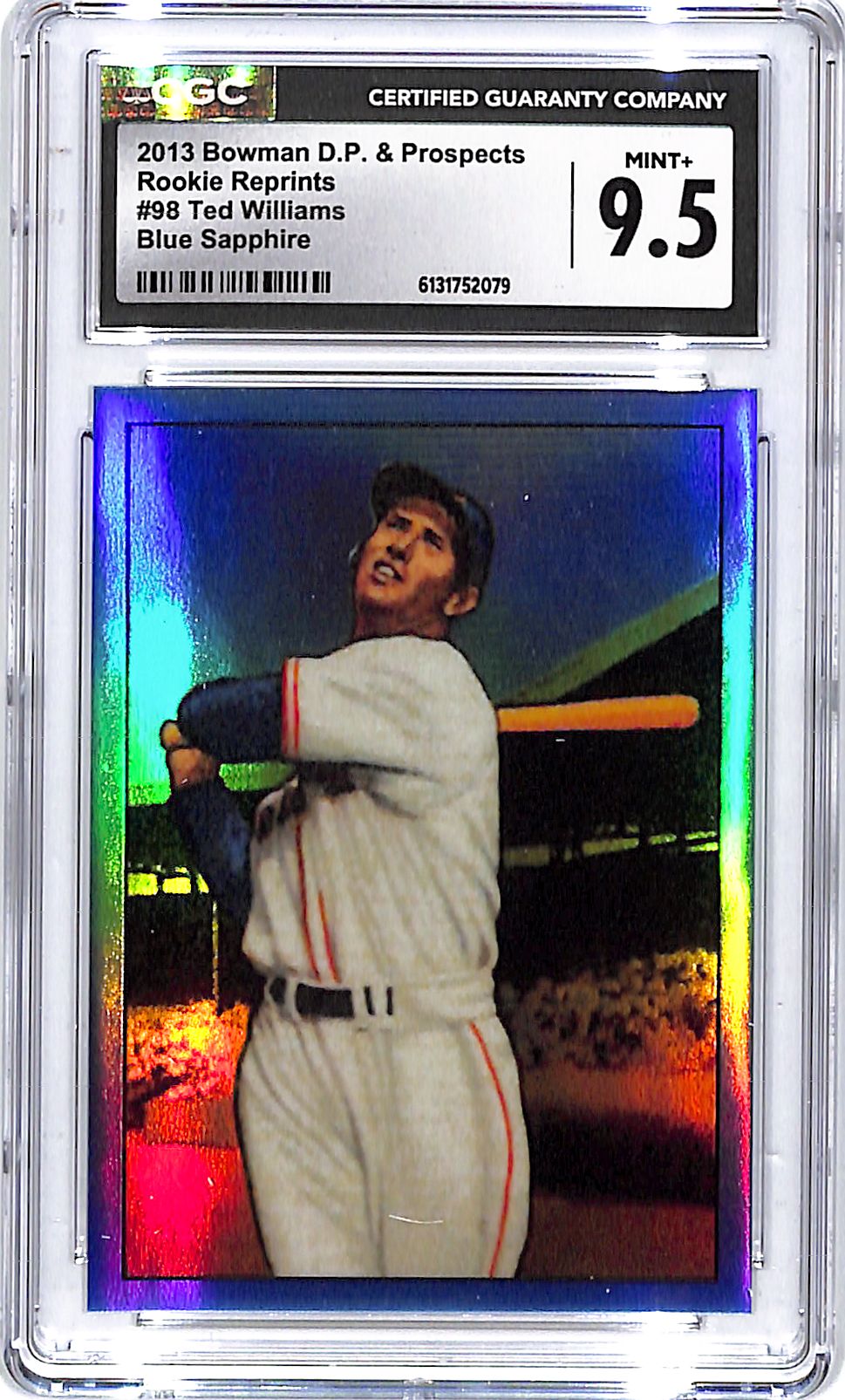 2013 Bowman Draft Picks Prospects Ted Williams Rookie Reprints Blue Sapphire CGC 9.5