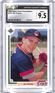 1991 Upper Deck Final Edition Jim Thome Rookie RC #17F CGC 9.5 Indians