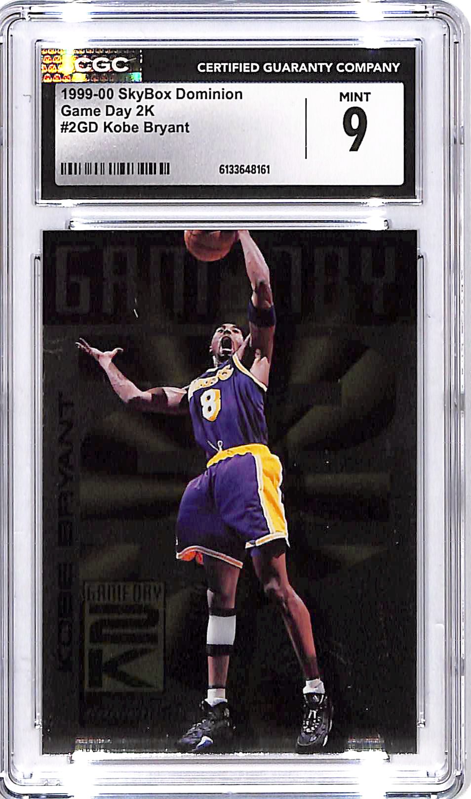 1999-00 Skybox Dominion Kobe Bryant Game Day 2k CGC 9 Lakers