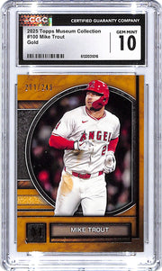 2025 Topps Museum Collection Mike Trout Gold /249 CGC 10 Angels