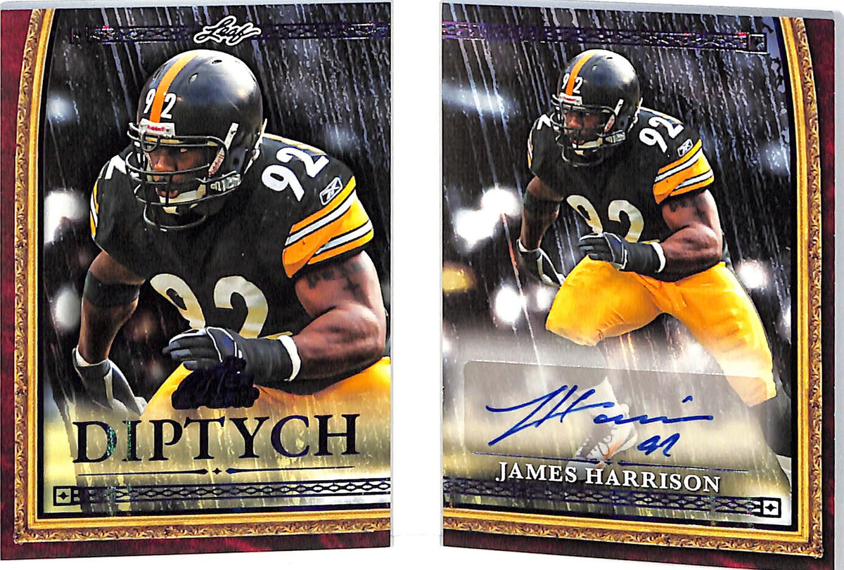 2026 Leaf Art of Sport James Harrison Auto Autograph Diptych /5 Steelers