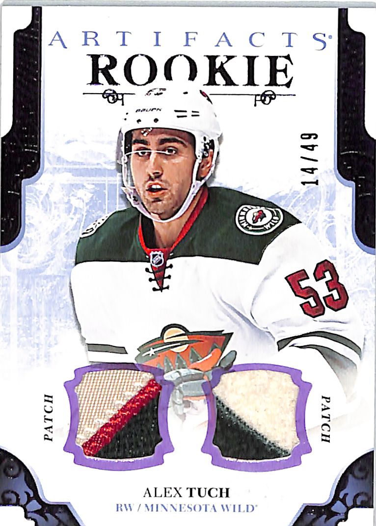 2017-18 Artifacts Alex Tuch Rookie RC Patch Jersey /49 Wild