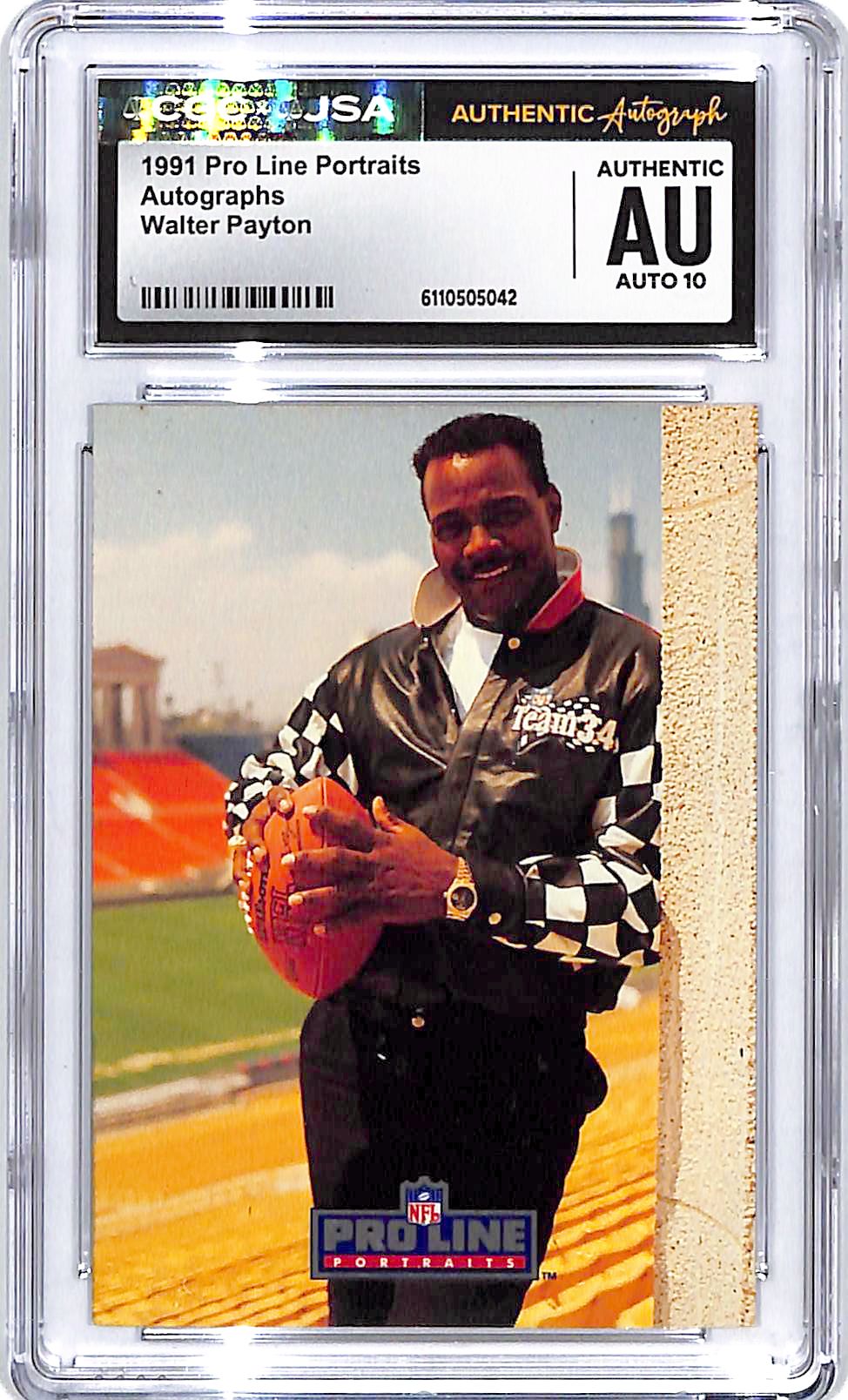 1991 Pro Line Portraits Walter Payton Auto AutograpH CGC Authentic Bears