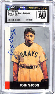 1990 Eclipse Stars of the Negro League Josh Gibson Jr Auto Autograph CGC Authentic