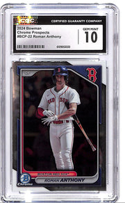2024 Bowman Chrome Roman Anthony Prospect Rookie RC CGC 10 Red Sox