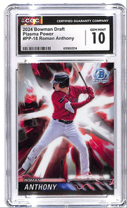 2024 Bowman Chrome Draft Roman Anthony Plasma Power Rookie RC CGC 10 Red Sox