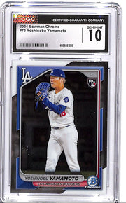 2024 Bowman Chrome Yoshinobu Yamamoto Rookie RC #73 CGC 10 Dodgers