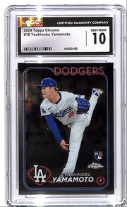 2024 Topps Chrome Yoshinobu Yamamoto Rookie RC CGC 10 Dodgers