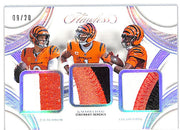 2025 Flawless Joe Burrow Ja'Marr Chase Tee Higgins Jersey Patch /20 JERSEY # Bengals